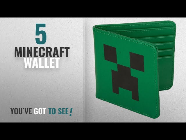 Vídeo relacionado con Minecraft Wallets Kids Game Black o Green Creeper Monedero de Dinero Un tamaño