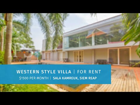 4 Bedroom Western Style Villa  For Rent - Sala Kamreuk, Siem Reap thumbnail