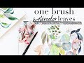 How to Paint Watercolor Leaves with One Brush