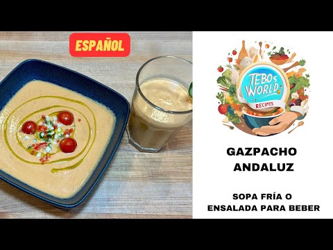 Receta de gazpacho | Sopa Fría Española Con Tomates Frescos