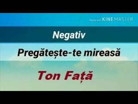 Negativ original pregătește-te mireasă video+versuri Ton Față