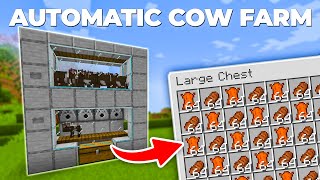 Best AUTOMATIC Cow Farm in 1.20 Minecraft! (Infinite Leather & Beef)