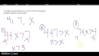 Finding Range of Possible Lengths for Third Side of Triangle