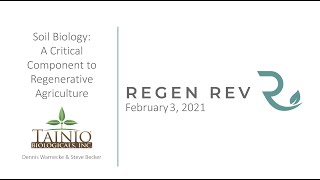 Regen Rev 2021 ~  Dennis Warnecke &amp; Steve Becker, Tainio Biologicals