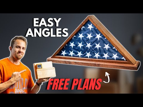 VETERAN TRIBUTE - How to Build a Memorial Flag Display Case | Bevel Cuts on Table Saw