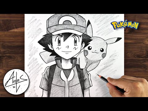 How to draw ASH and PIKACHU | Drawing Tutorial for beginners (step by step)
