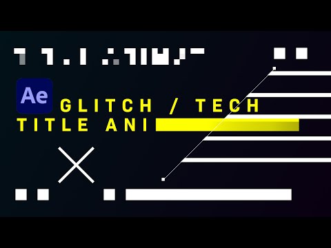 Glitch Tech Title Animation | After Effects Tutorial