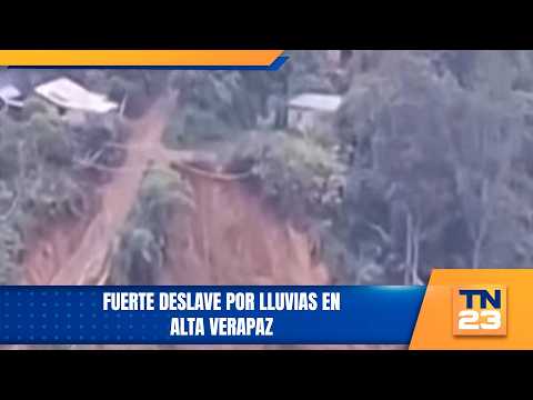 Fuerte deslave por lluvias en Alta Verapaz
