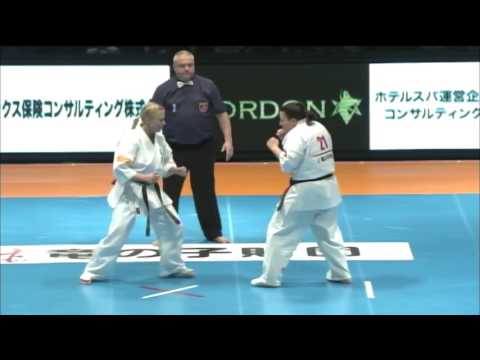 【新極真会】 The 11th World Karate Championship Women 2nd round8 Diana Maciute vs Viviana Chirila