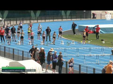 U13 Girls 80m Hurdles Heat 4: 2021 State Combined Events Championships // LAVicTV