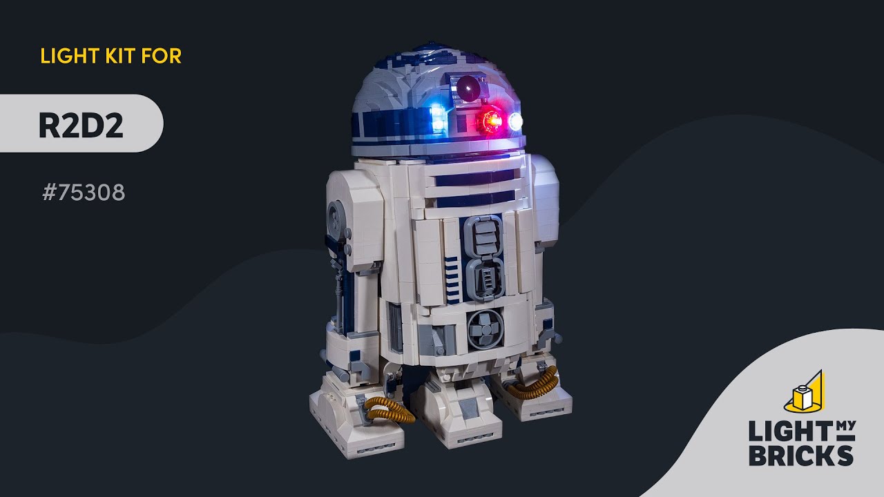 Light My Bricks Lumières-LED pour LEGO® Star Wars R2-D2 Set son et lumière 75308
