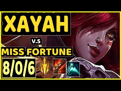 LODIK (XAYAH) vs MISS FORTUNE - 8/0/6 KDA BOTTOM ADC GAMEPLAY - EUW Ranked GRANDMASTER