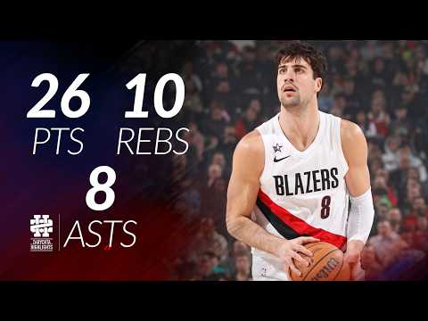 Deni Avdija 26 pts 10 rebs 8 asts vs Sixers 25/26 season