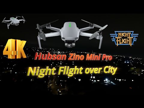 4k Ultra HD Night Flight over British Town Luton England, New Hubsan Zino Mini Pro Drone  Night Mode