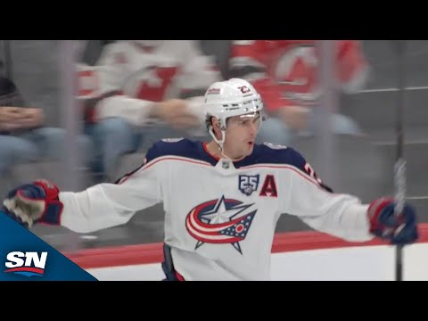 Blue Jackets’ Sean Monahan Bats Puck Out Of The Air For Crafty Goal vs. Devils