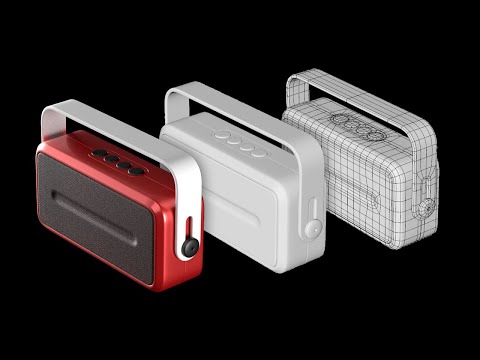 Industrial Design/Product Modeling/Rendering #10 | Bluetooth Speaker | Cinema 4D Modeling Tutorial