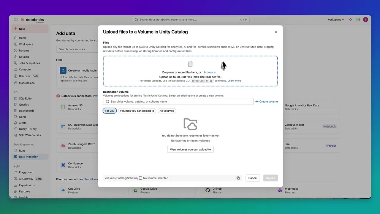 Ingesting data from a local csv and GitHub in Databricks Free Edition