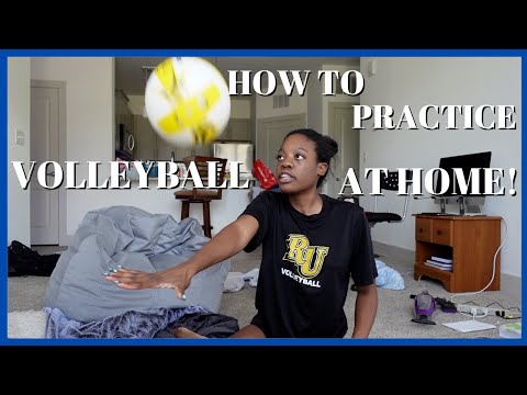 HOW TO PRACTICE VOLLEYBALL AT HOME 2021: easy volleyball drills for everyone! | Jacoby Sims