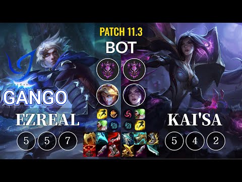 CGA Gango Ezreal vs Kai'Sa Bot - KR Patch 11.3