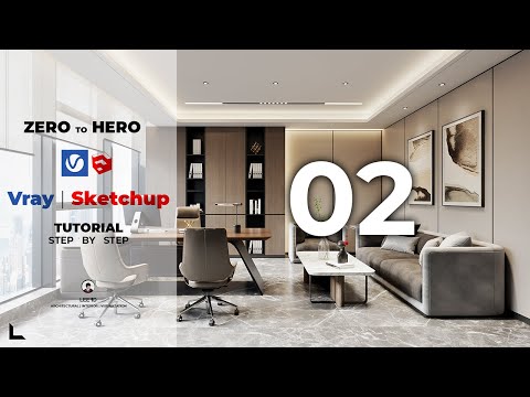 EASY VRAY 6 FOR SKETCHUP | Realistic Interior Rendering | From Start To Finish | Part 2 #interior 01