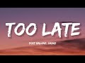 Post Malone Drake Too Late Lyrics