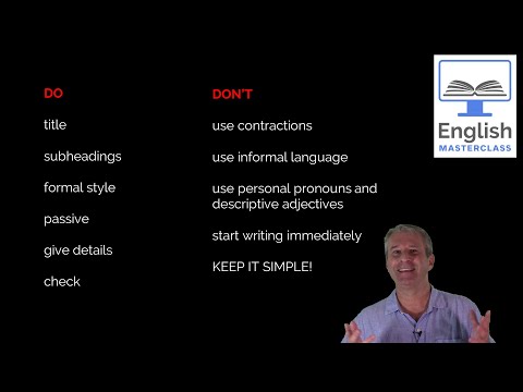 How to write a Report for the Cambridge B2 First (FCE) exam