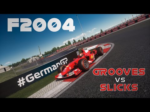 F2004 Grooved Tyres VS Slicks Insane diference