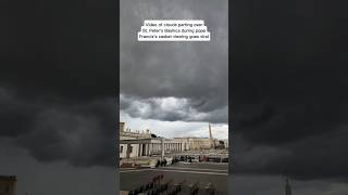 🔴 Video of clouds parting over St. Peter's Basilica during pope Francis's casket viewing goes viral
