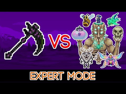 Terraria 1.4.3.2 - Death Sickle vs ALL Bosses (Expert Mode)