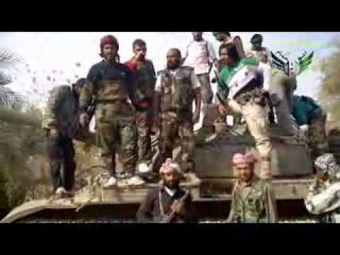 اغتنام دبابة من حقل الورد بعد السيطرة عليه من قبل لواء جعفر الطيار في ريف دير الزور
