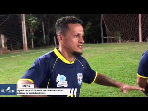 Jogador Souza, ex-São Paulo, visita Bonito e confirma presença em evento beneficente