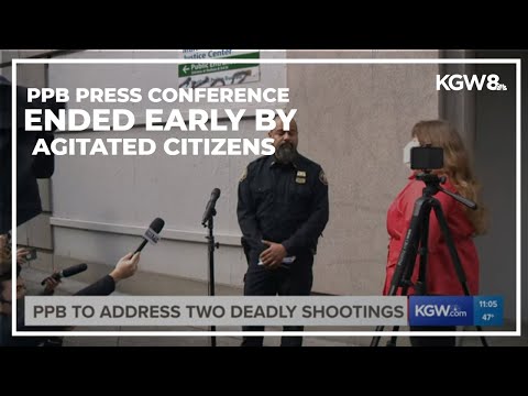 Agitated citizens interrupt Portland Police  Bureau press conference