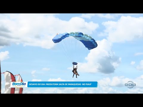 Desafio do Dia: Produtora salta de paraquedas no Piauí 01 02 2023