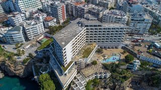antalya yikimina baslanan divan talya otel yerine 3 yilda yenisi yapilacak