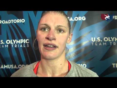 Erin Clodgo after Olympic Trials semis win at 63 kg