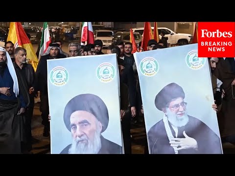 Iraqis Hold Demonstration In Support Of Iranian Government In Basra Amid Widespread Protests