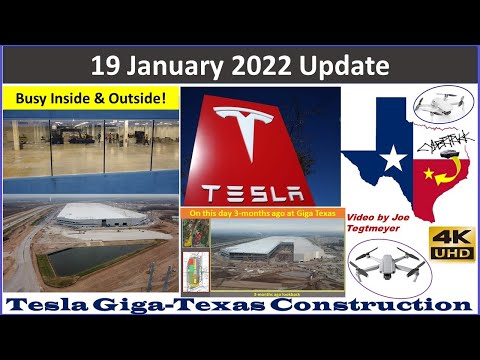 Tesla Gigafactory Texas 19 January 2022 Cyber Truck & Model Y Factory Construction Update (08:00AM)