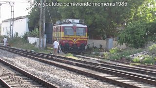 preview picture of video 'Lucky Catch : Parallel Run between Kazipet WDG3A And Moula Ali OHE Van.'