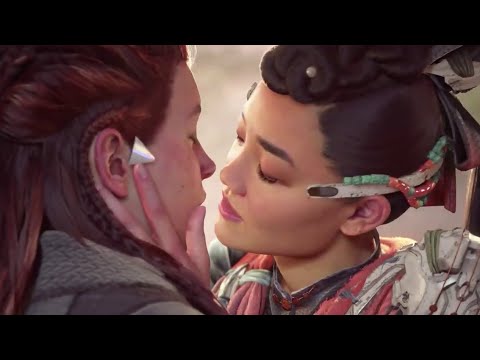 Aloy Kiss Seyka Her Quen Girlfriend - Romance Scene - HORIZON FORBIDDEN WEST Burning Shores DLC PS5