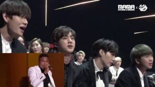 BTS&#39;s Reaction to Gallant  MAMA 2016