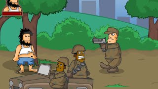 Hobo: Total War - A funny Beat 'Em Up online! Hobo vs. The Military