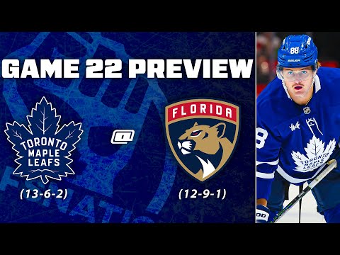Maple Leafs at Florida Panthers - Game 22 Preview & Bets