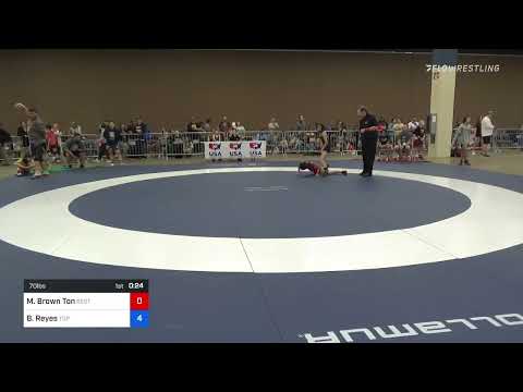 70 Lbs Rr Rnd 2 - Michaela Brown Ton, Best Trained Wrestling Vs Bella Reyes, Top Dog Wrestling Clu