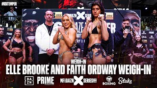 LOOK AT THESE ABS! - Elle Brooke and Faith Ordway weigh-in and face off | Misfits Boxing
