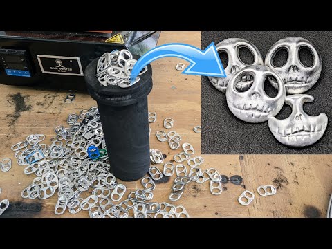 Melting Pull Tabs - Trash To Treasure - ASMR Melting Metal -  Silver Jack Skellington