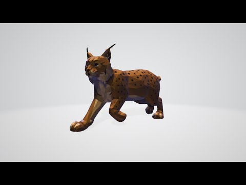 Low Poly Lynx 3D Model