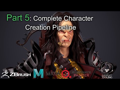 Part 1 Base Sculpt Hunter 3d Character modeling texturing and hair cards in zbrush maya