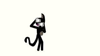 Cartoon cat twist his head in the right direction