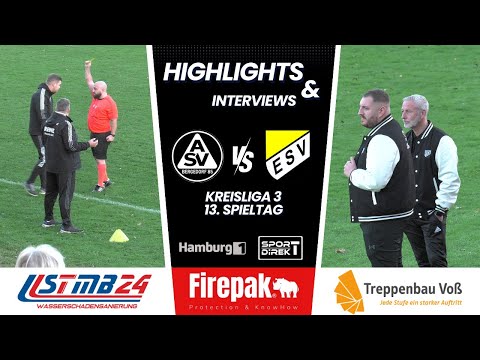 ASV Bergedorf 85 - Escheburger SV 13. Spieltag Kreisliga 3