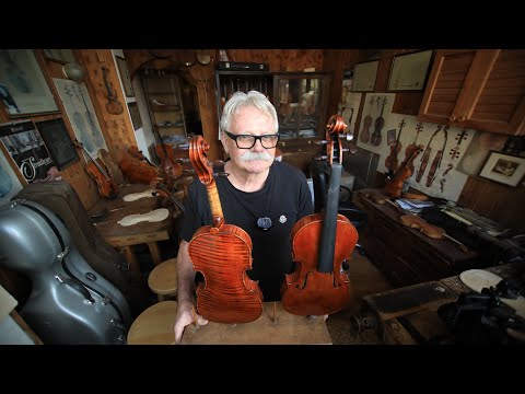 A man who has been making violins for 50 years